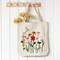 Embroidery Kit Canvas Tote Bag for Beginners,Cross Stitch Kits for Adults,DIY Crafts Needlepoint Include Hummingbird Floral Pattern,Women Shopping Reusable Grocery Bags